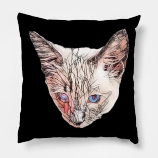 Seal Colorpoint Ragdoll Kitten Design Pillow