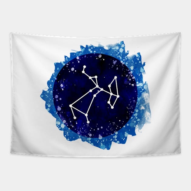Watercolor Sagittarius star sign Tapestry by lunamoonart