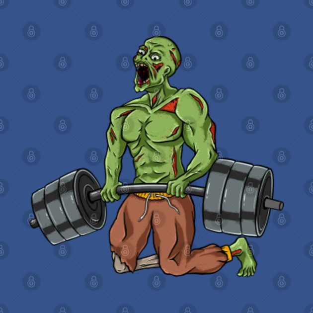 Deadlift Zombie Pun - Funny Fitness Monster - Scary - T-Shirt