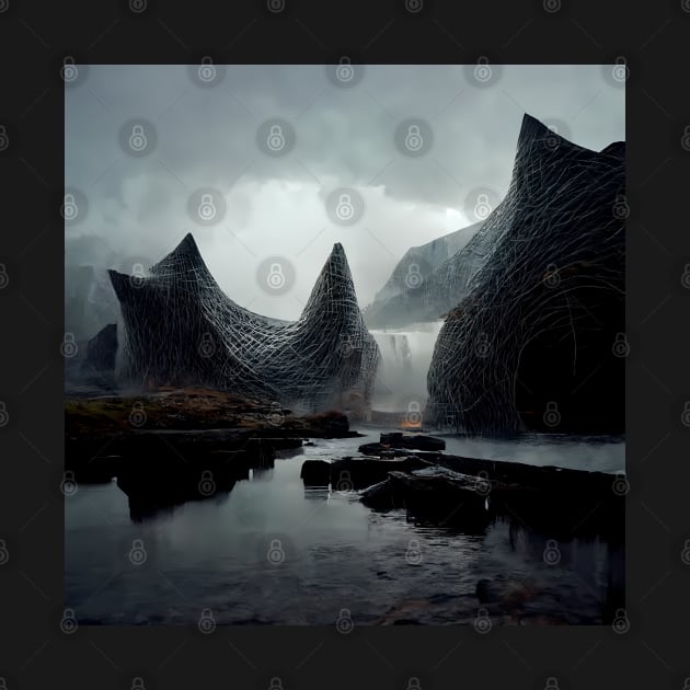 Death Stranding Buildings on a Planet by endage