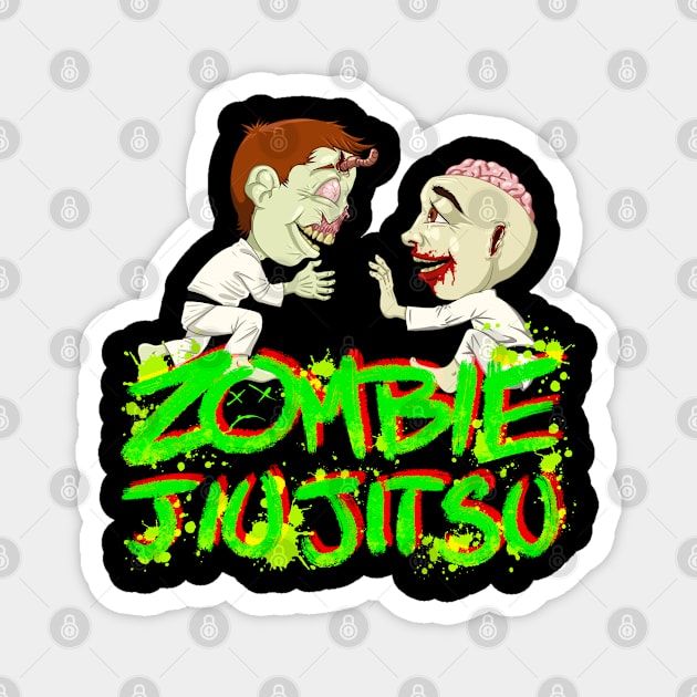 Zombie Jiu Jitsu Magnet by undersideland