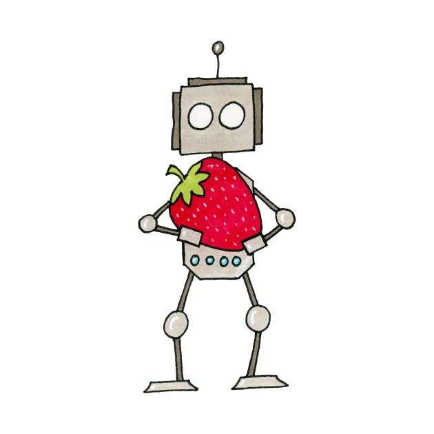 Strawberry Robot by CuteBotss