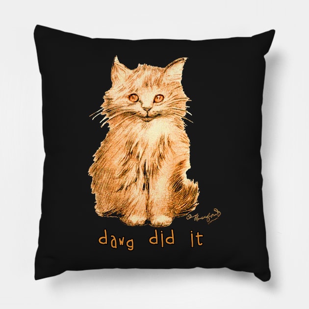 Funny Cat Design Pillow by Scarebaby