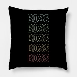 Boss Name Pattern Pillow