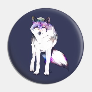 Galaxy Wolf Pin