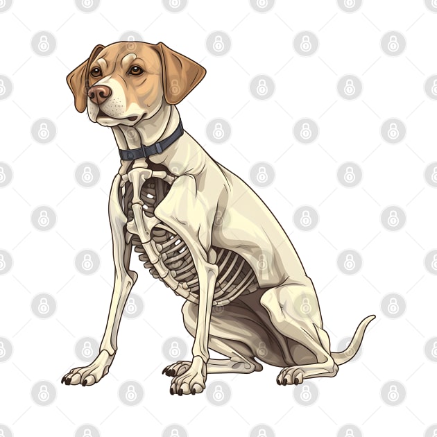 Skeleton Labrador Retriever Dog by Chromatic Fusion Studio