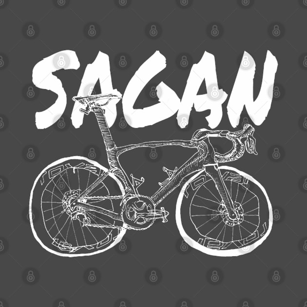 S-Works Sagan White Bicycle Drawing by eVrydayART