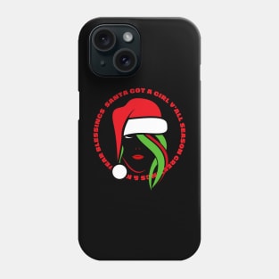 Lady in Santa Hat Phone Case