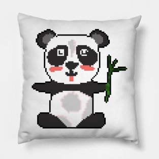 Panda Love: Pixel Art Panda Design for Charming Fashion Pillow