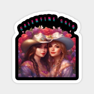 Beautiful galentines day gals Magnet