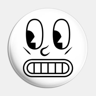 Black Surprise Emoji Pin