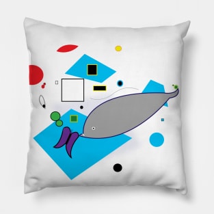 dolphin in depth Pillow