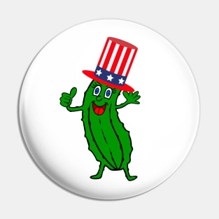 FOURTH Of July  Holiday Thumbs Up Dill Pickle Pin