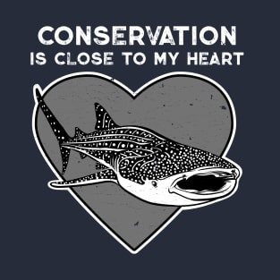 Whale Shark Conservation Heart T-Shirt