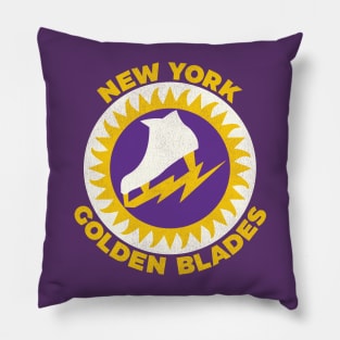 Defunct New York Golden Blades Hockey Team Pillow