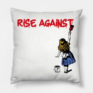 rise against red paint Pillow