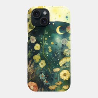Watercolor Forest, Woodland Landscape Phone Case