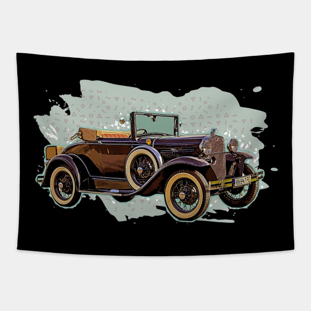 Antique Auto 01 Tapestry by cscreativemind