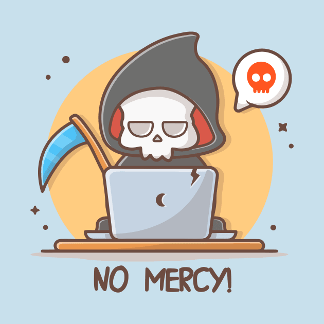 No Mercy Skull by PutOnAHappyFace