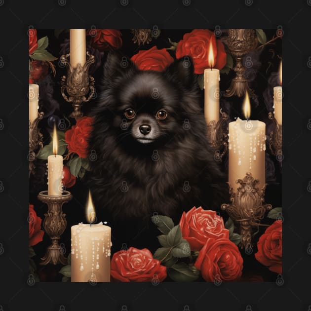 Gothic Black Pomeranian by Enchanted Reverie