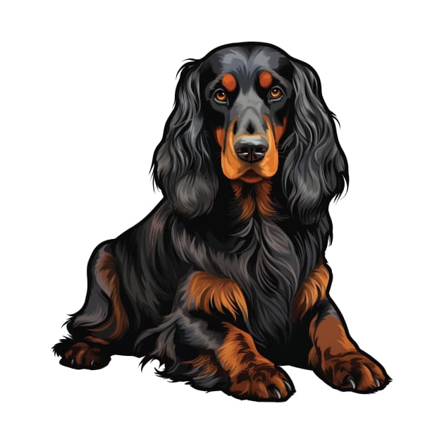 Gordon Setter Dog Illustration by whyitsme