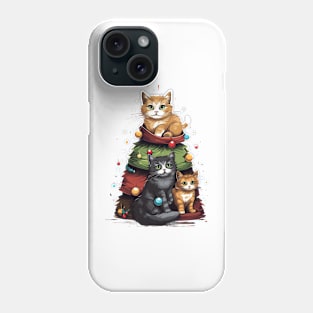 Cat Christmas Tree Phone Case