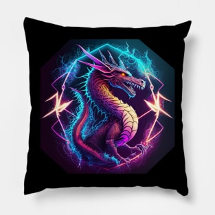 Lightning Dragon T-Shirt Pillow