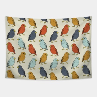 Colorful Bird Pattern Tapestry