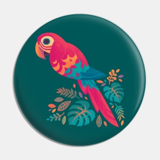 Scarlet Macaw Pin