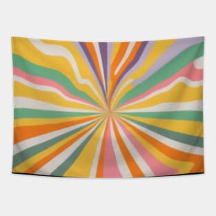 Sunburst Retro 70s Swirl Tapestry