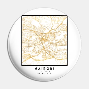 NAIROBI KENYA CITY STREET MAP ART Pin