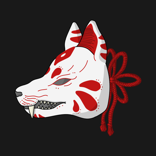 Disover Kitsune Mask - Kitsune Mask - T-Shirt