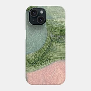 Green Pink Lavender Abstract Art Phone Case