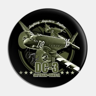 DC3 C47 Dakota Military Transport Aircraft Pin