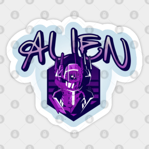 Graffiti Cartoon Outerspace Alien Graffiti Cartoon Outerspace Alien Sticker Teepublic