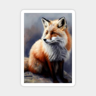 Arctic Red Fox - Oil Paint Magnet