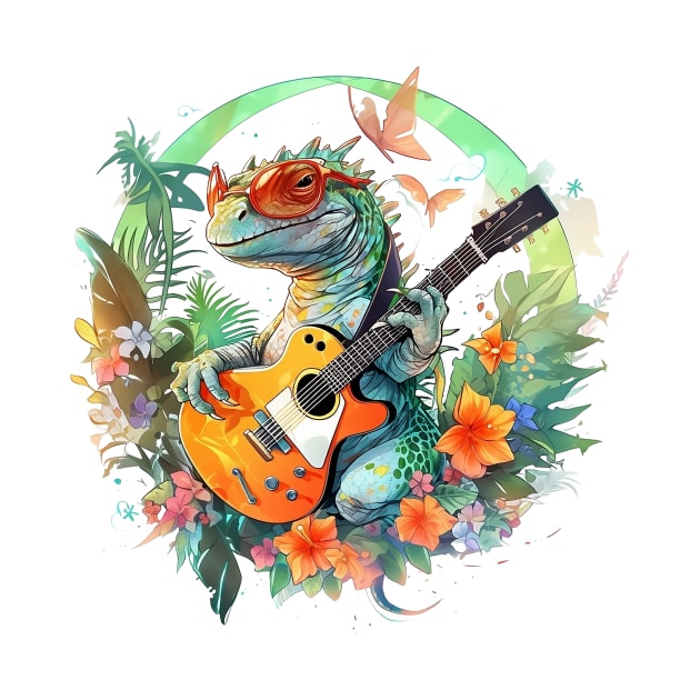 Scales and Strings: Tropical Lizard's Groovy Gig by Iron Creek