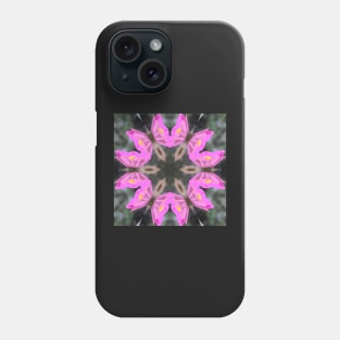 Zinnia Flower Butterfly Kaleidoscope Pattern (Seamless) 1 Phone Case