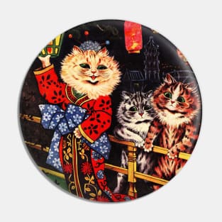 Japanese Beauty Cat by Louis Wain Pin