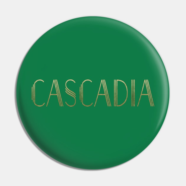 Cascadia - Classic Gold Pin by Cascadia by Nature Magick