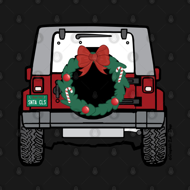 Disover Santa's New Ride, Christmas Jeep © GraphicLoveShop - Jeep Christmas - T-Shirt