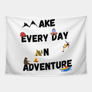 Funny Outdoorsmen Adventure day dark Tapestry