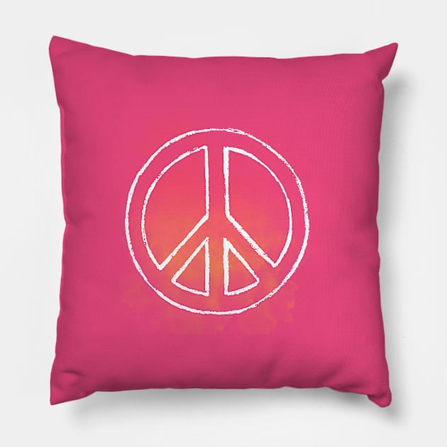 Tie-dye Peace Sign Pillow by AwkwardTurtle