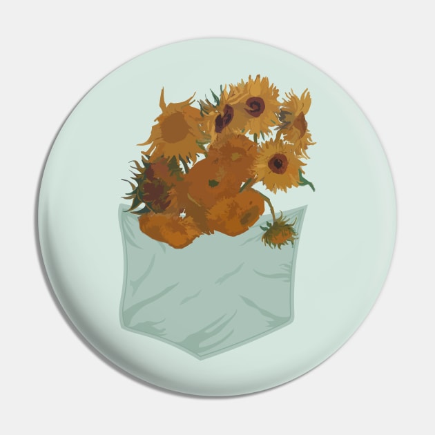 Pocket Full of Sunflowers Pin by LiciaMarie