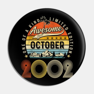 Awesome Since October 2002 Vintage 21st Birthday Pin