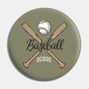 Baseball MOM Pin