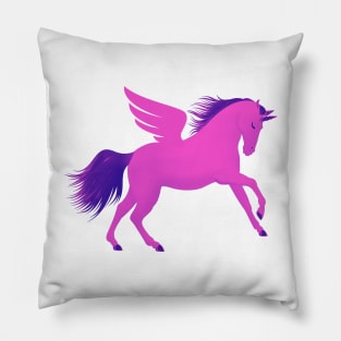 Purple Pink Unicorn, Mythical Creature Pillow