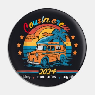 Cousin Crew 2024 Summer Vacation Beach Family Pin