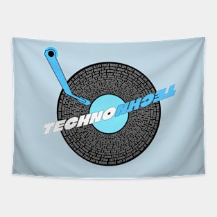 house music is life techno themed design Tapestry