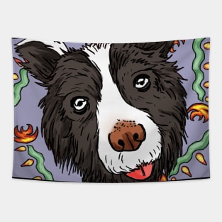 Boop the Snoot Border Collie Tapestry